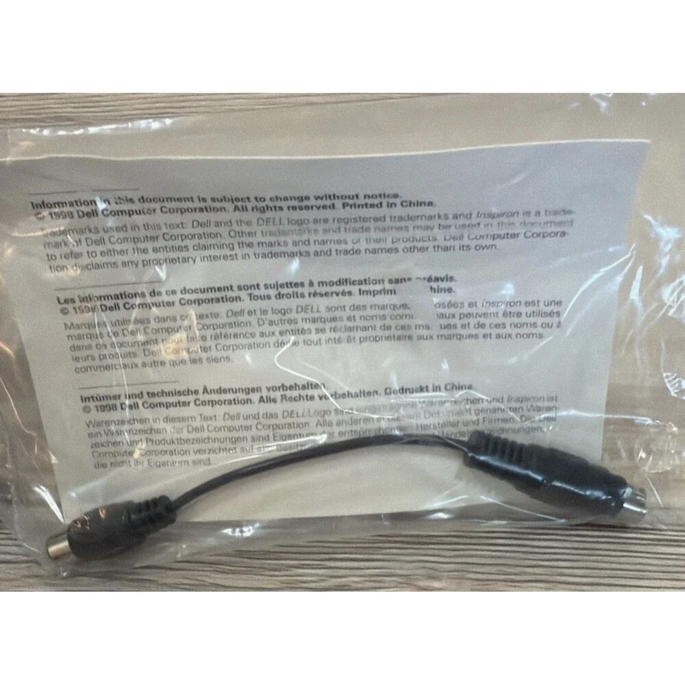 NEW Dell Inspiron 7000 Composite TV-Out Adapter Cable Genuine OEM Sealed